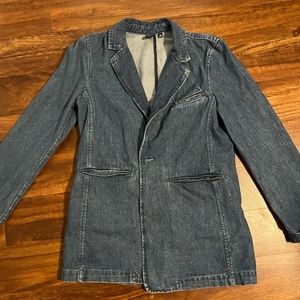 Gently used boyfriend fit Jean Blazer